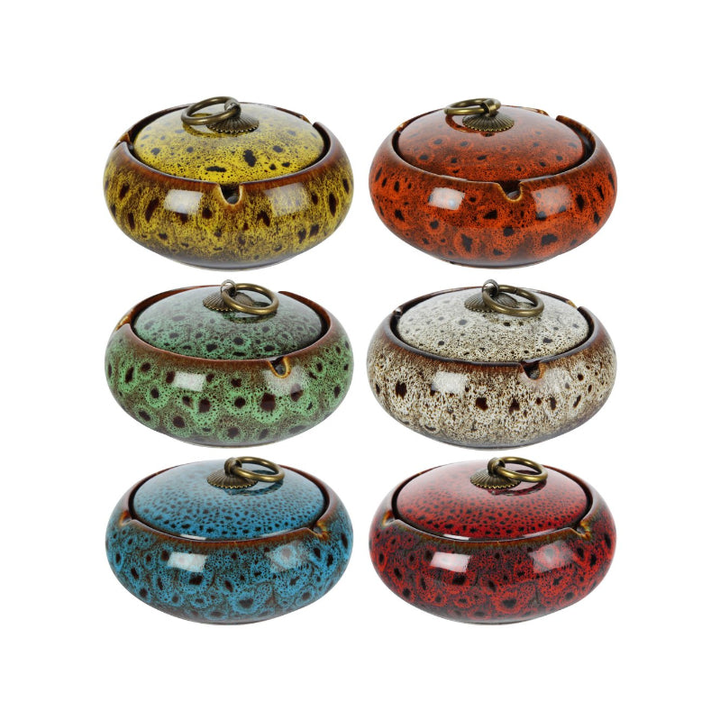 Keramik-Aschenbecher Oriental, 11 cm, assortiert, Ansicht 1