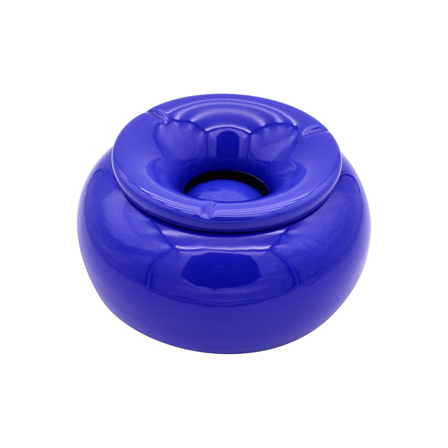 Blauer Keramik Aschenbecher XXL im Moroccan Design