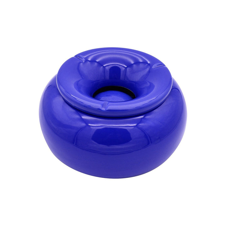 Blauer Keramik Aschenbecher XXL im Moroccan Design