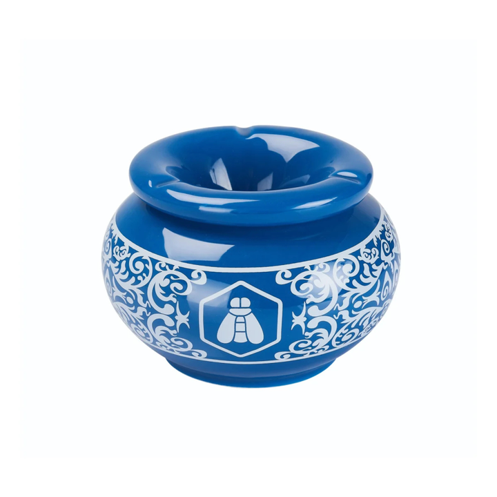 Blauer Keramik Aschenbecher XXL im Moroccan Design