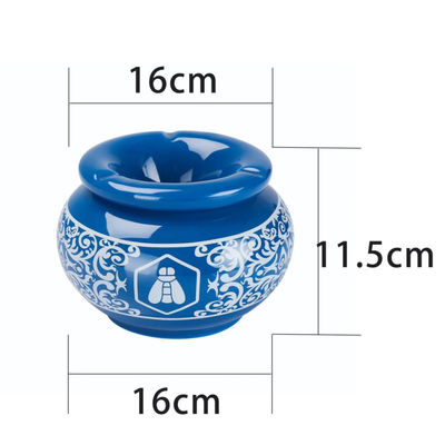 Detailansicht des blauen Moroccan Keramik Aschenbechers