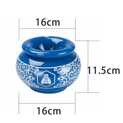 Detailansicht des blauen Moroccan Keramik Aschenbechers