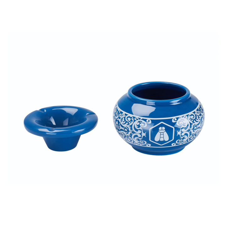Keramik Aschenbecher Moroccan Blue in grosser XXL Form