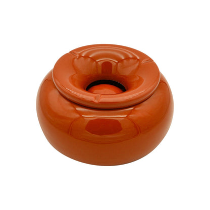 Oranger Keramik Aschenbecher XXL im Moroccan Design