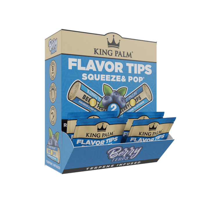 King Palm Berry Terps Flavor Tips Display mit 50 Packungen