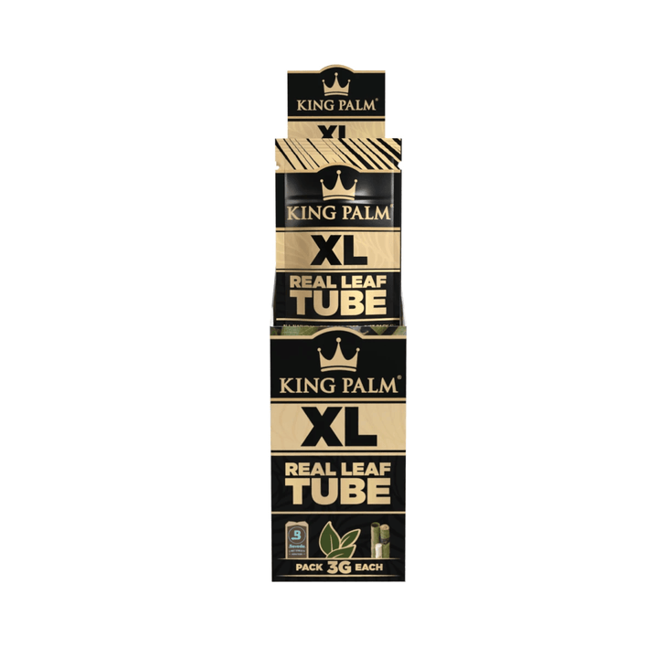 King Palm XL Real Leaf Tube Natural Packung geöffnet