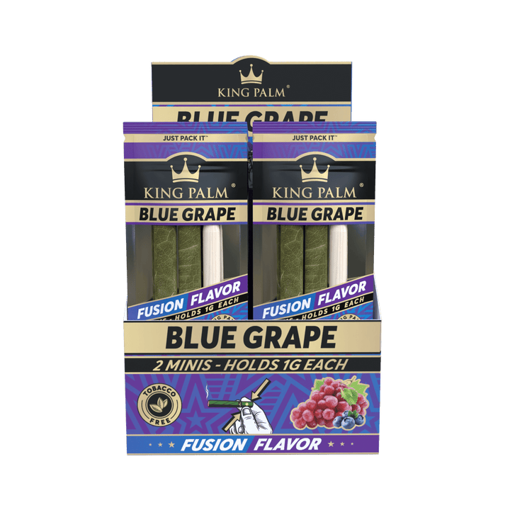King Palm Mini Blue Grape Display schräg, 20 Packungen