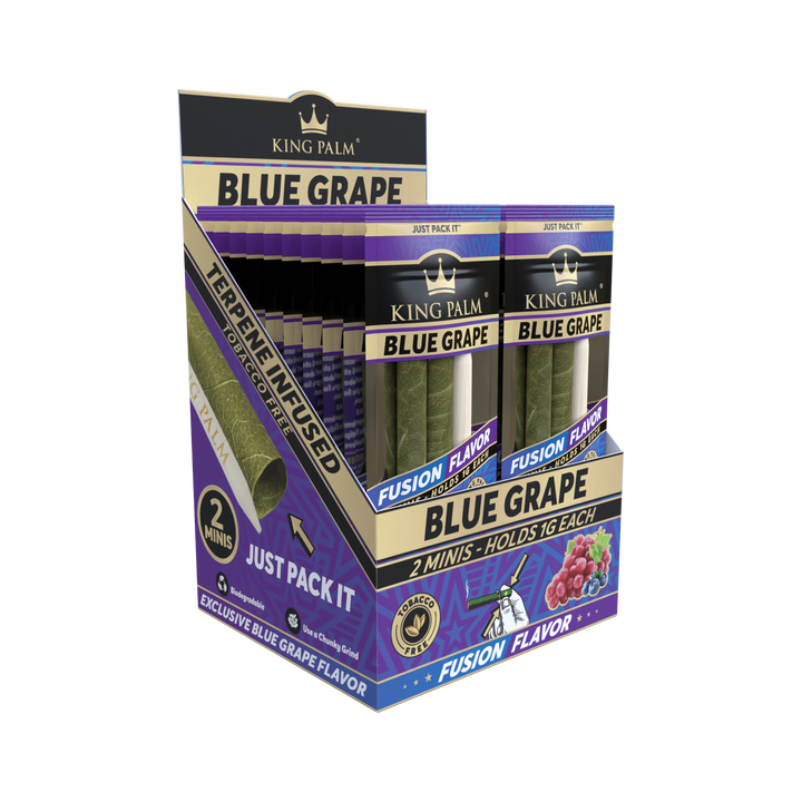 King Palm Mini Blue Grape Display mit 20 Packungen