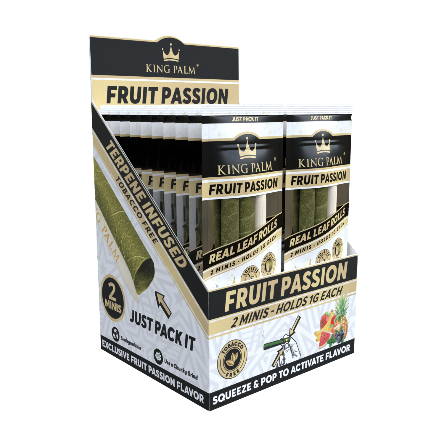 King Palm Mini Fruit Passion 2er-Pack schräg aufgenommen