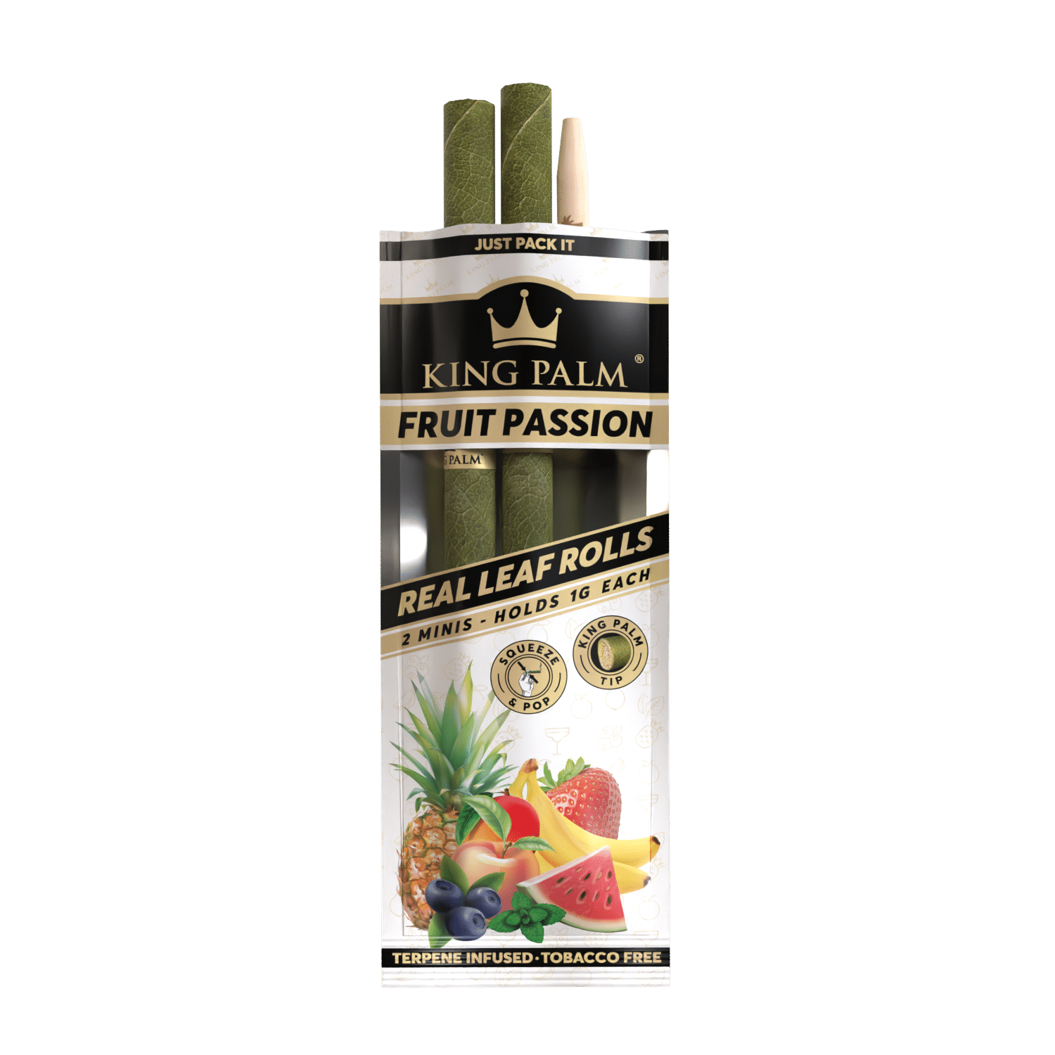 Detailansicht King Palm Mini Fruit Passion Real Leaf Roll