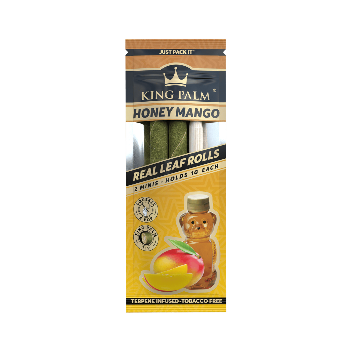 King Palm Mini Honey Mango 2er-Pack Palmblatt Mini Rolls