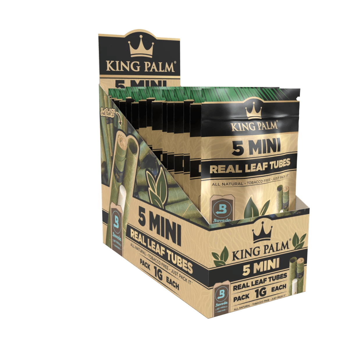 King Palm Mini Natural Palmblatt-Blättchen Packung Detailansicht