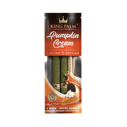King Palm Mini Pumpkin Cream 2 Mini Rolls Packung