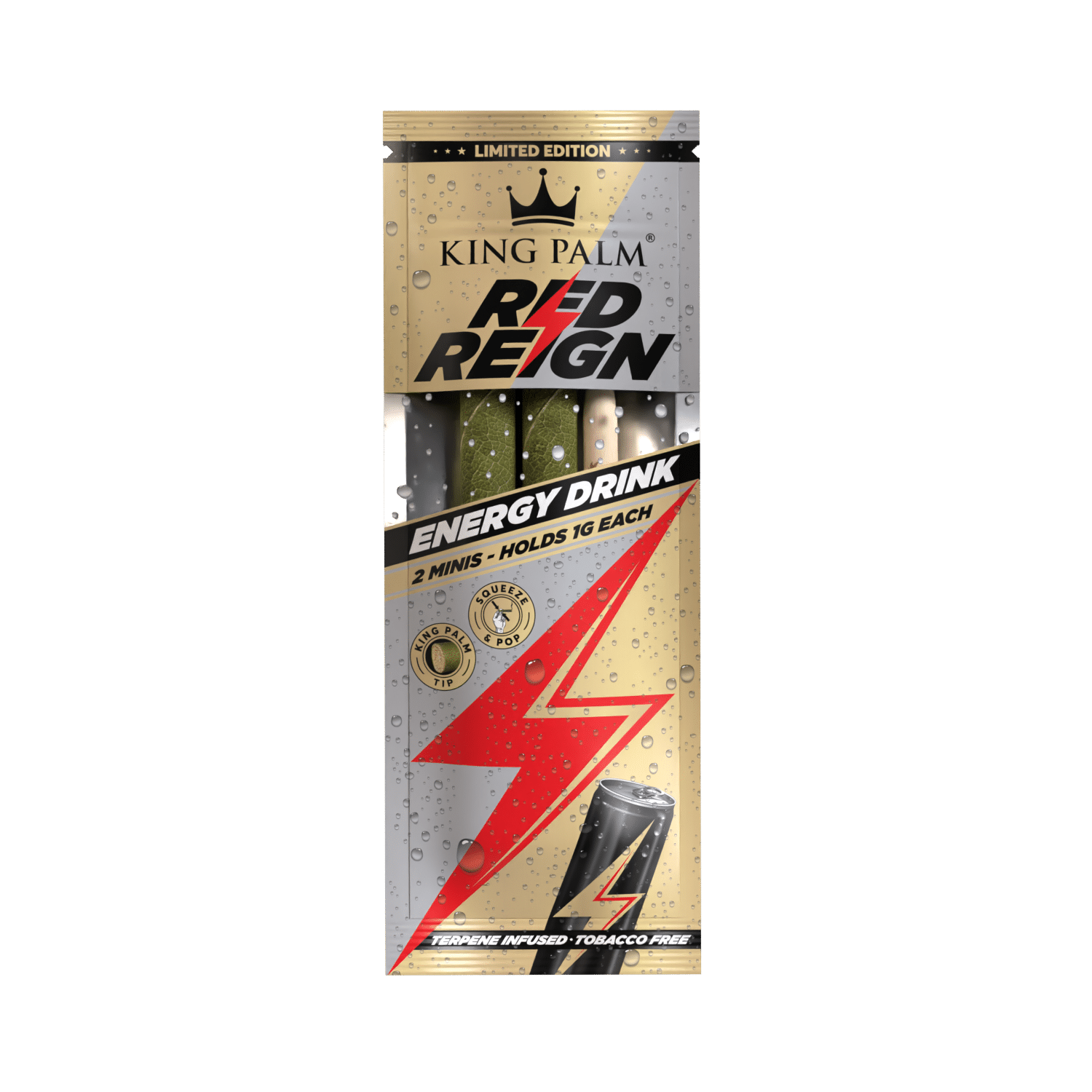 King Palm Mini Red Reign 2er-Pack Real Leaf Rolls
