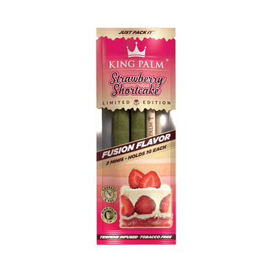 King Palm Mini Strawberry Shortcake 2 Stück Real Leaf Rolls