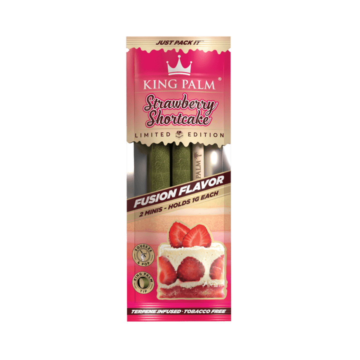 King Palm Mini Strawberry Shortcake 2 Stück Real Leaf Rolls