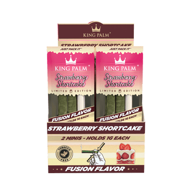 King Palm Strawberry Shortcake Display schräg, 20 Packungen