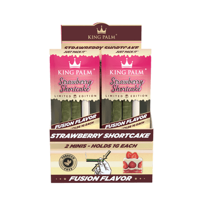 King Palm Strawberry Shortcake Display schräg, 20 Packungen