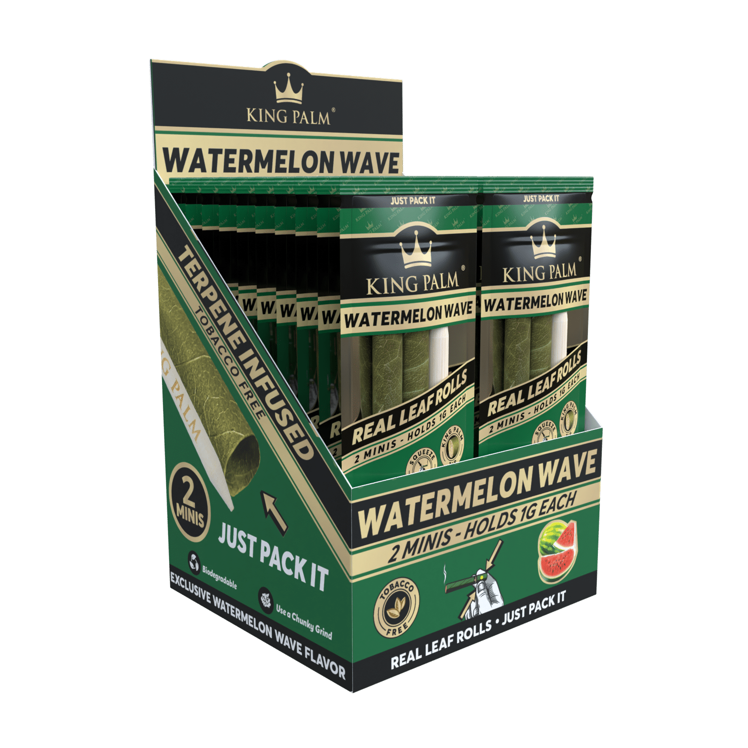 King Palm Mini Watermelon Wave 2er-Pack schräg aufgenommen