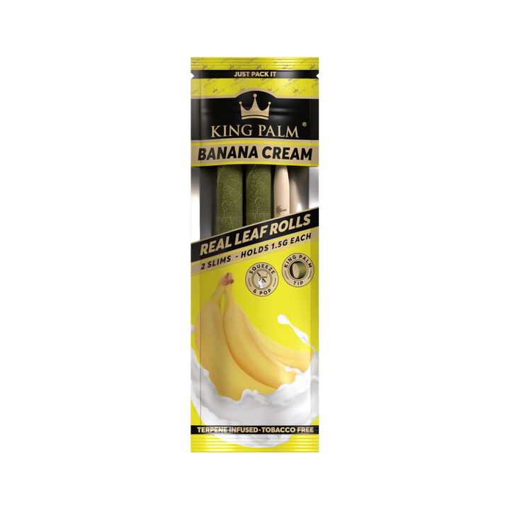 King Palm Slim Banana Cream Real Leaf Rolls 2 Stück