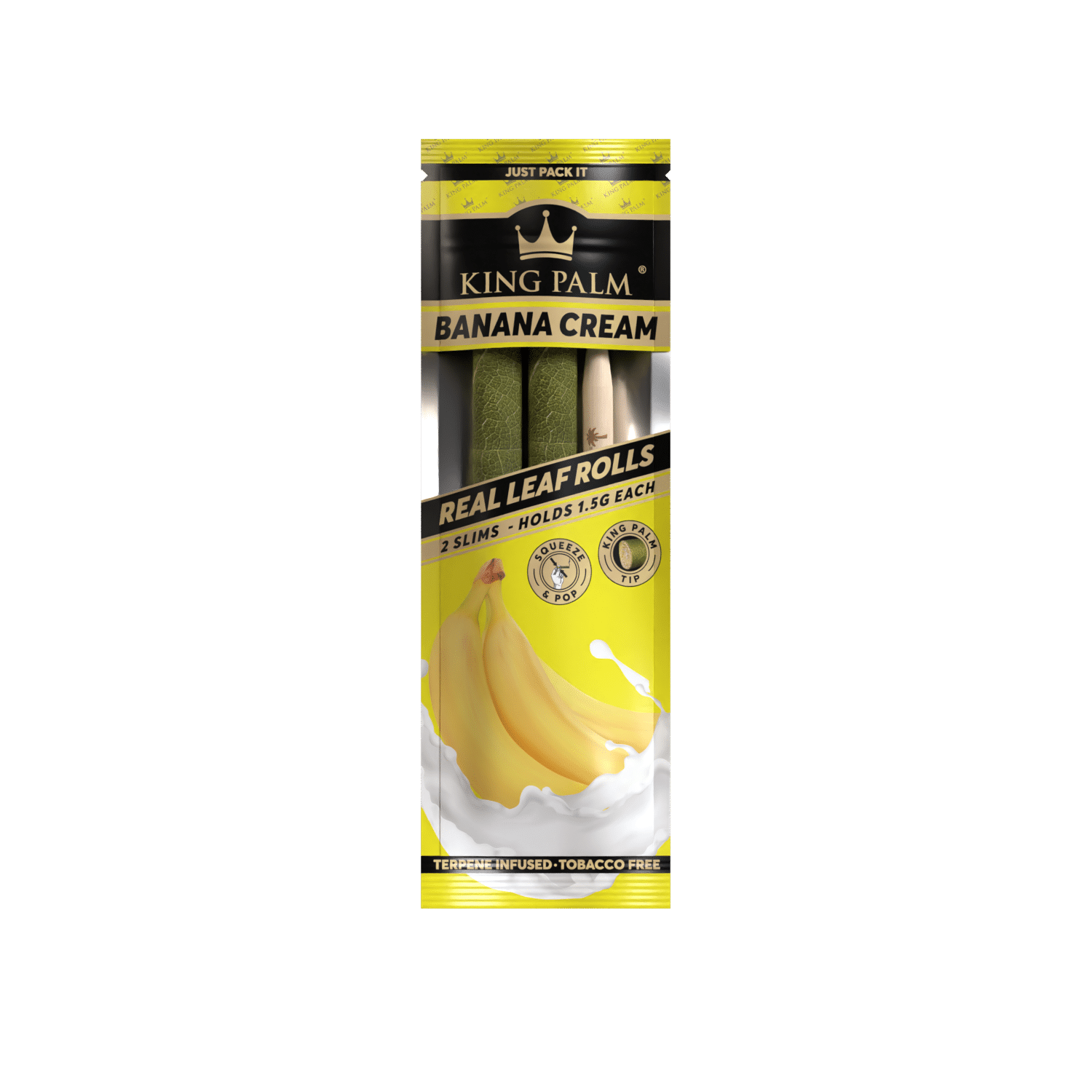 King Palm Slim Banana Cream Real Leaf Rolls 2 Stück