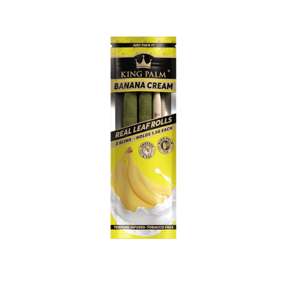 King Palm Slim Banana Cream Real Leaf Rolls 2 Stück