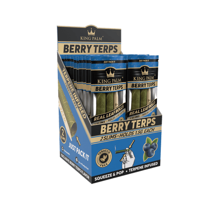 King Palm Slim Berry Terps 2er-Pack Packung schräg aufgenommen