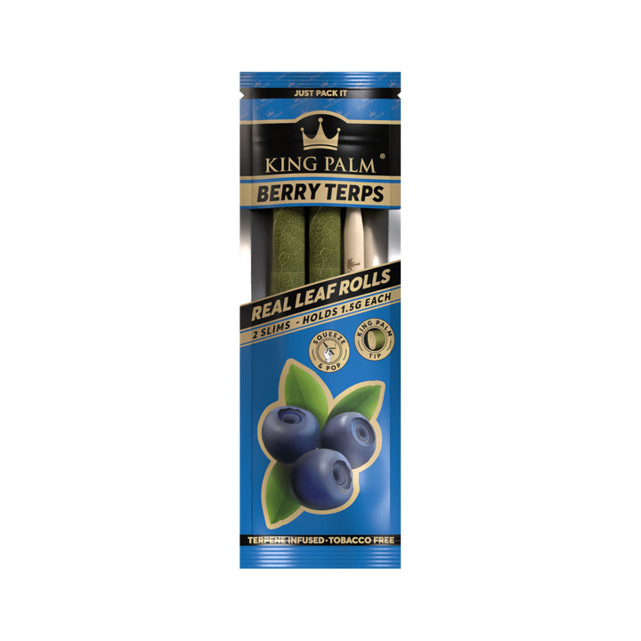King Palm Slim Berry Terps Real Leaf Rolls 2 Stück