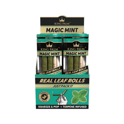 King Palm Magic Mint Display schräg mit 20 Packungen