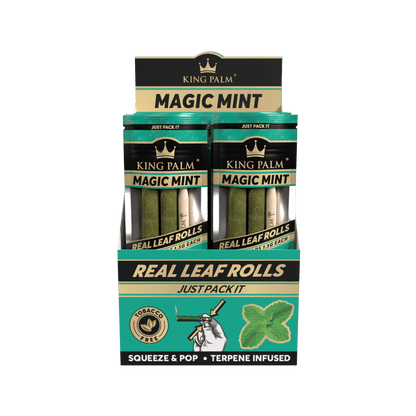 King Palm Magic Mint Display schräg mit 20 Packungen