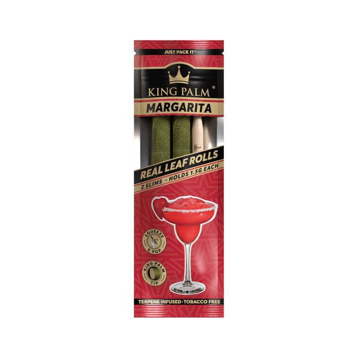 King Palm Slim Margarita Real Leaf Rolls 2 Stück Packung
