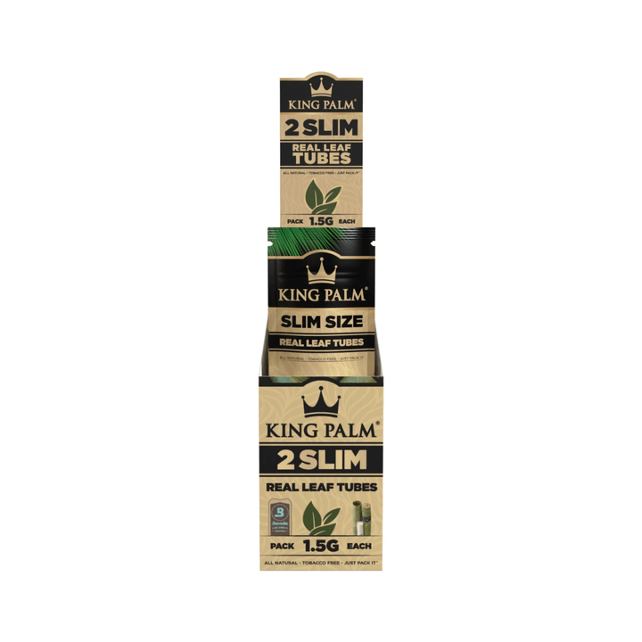 King Palm Slim Natural Display mit 20 Packungen