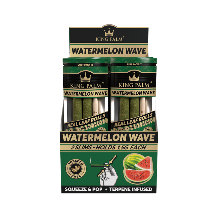 King Palm Slim Watermelon Wave Display mit 20 Packungen