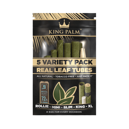 King Palm Variety Pack Natural 5 Real Leaf Tubes Packung
