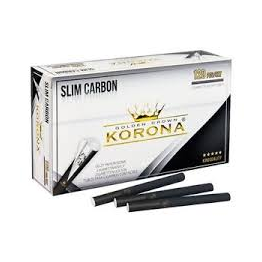 Korona Slim Zigarettenhülsen Carbon, 120 Stück