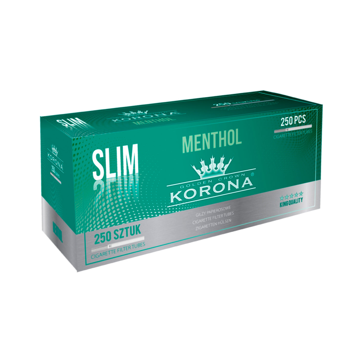 Korona Slim Zigarettenhülsen Menthol, 250 Stück