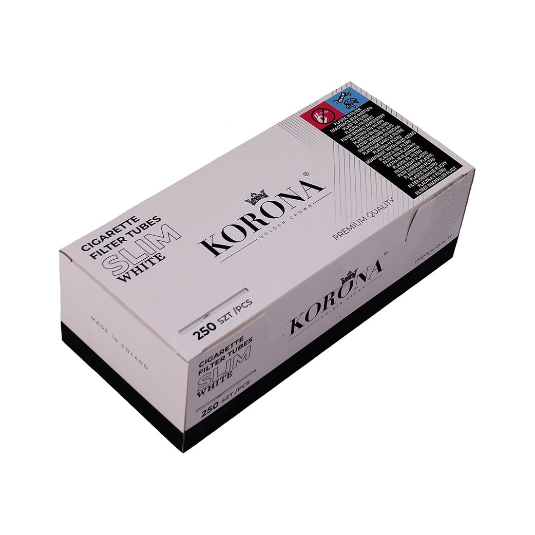 Korona Slim White Zigarettenhülsen, 250 Stück
