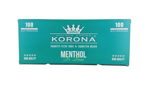 Korona Deluxe Menthol Zigarettenhülsen, 100 Stück