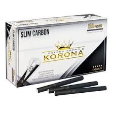 Korona Slim Zigarettenhülsen Carbon, 120 Stück