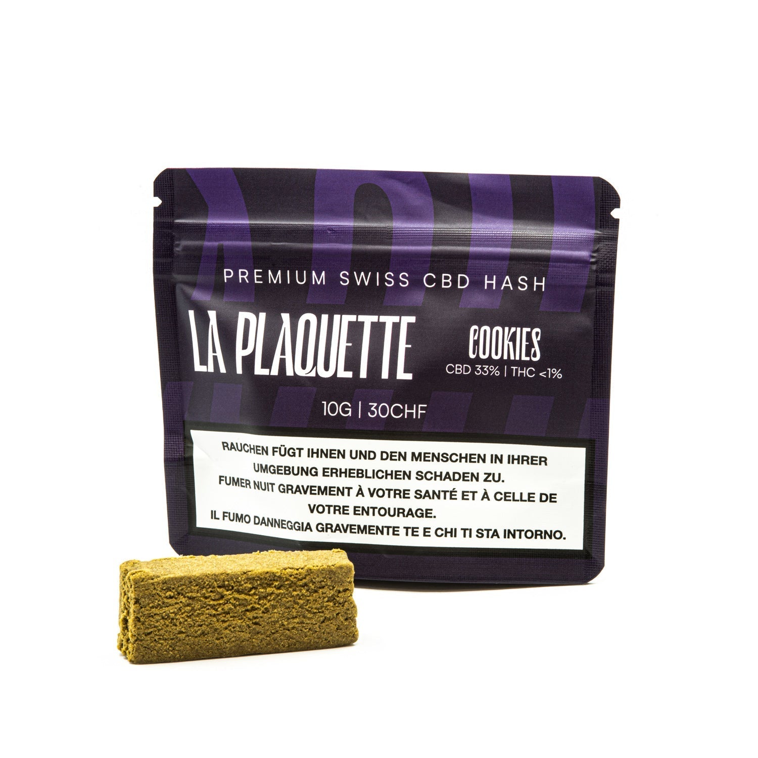 La Plaquette Cookies CBD Hash 10g Packung Vorderseite