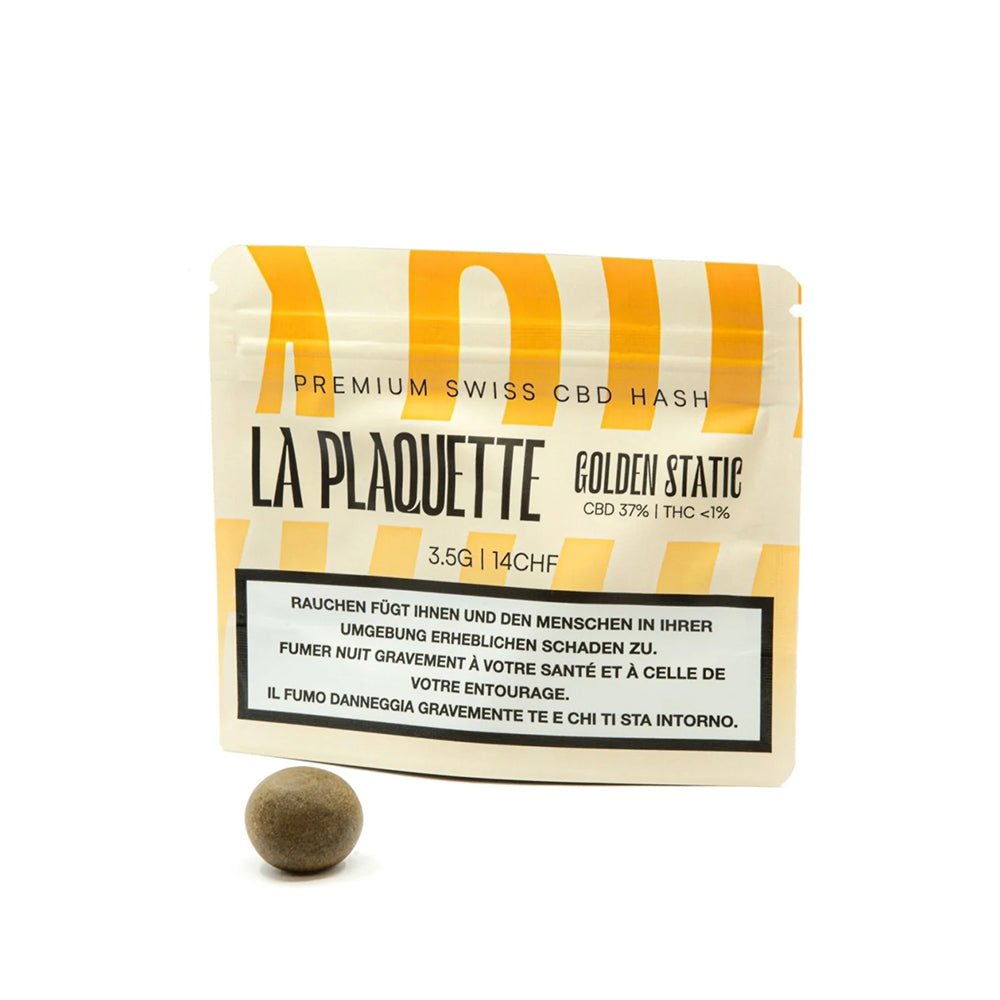 La Plaquette Golden Static CBD Hash 3.5g Packung