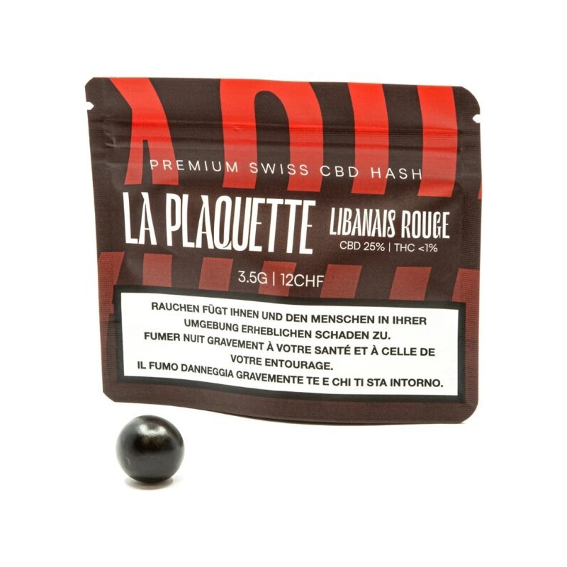La Plaquette Libanais Rouge CBD Hash 3.5g Packung
