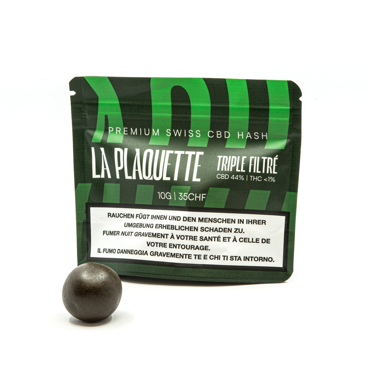 La Plaquette Triple Filtré CBD Hash 10g Packung