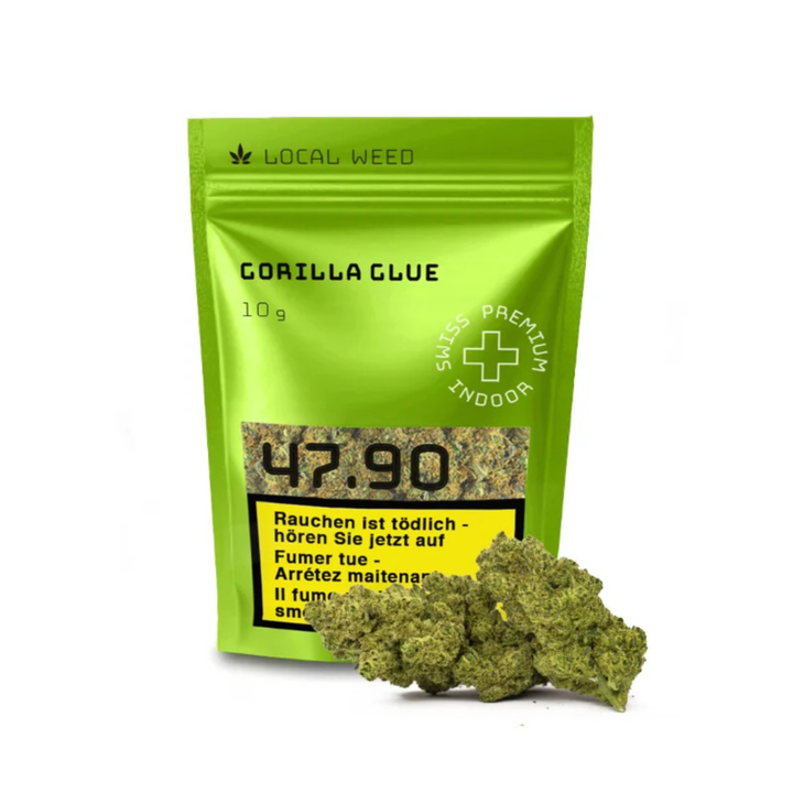 Local Weed Gorilla Glue Indoor CBD Blüten 10g
