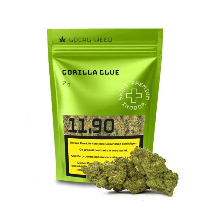 Local Weed Gorilla Glue Indoor CBD Blüten 2g