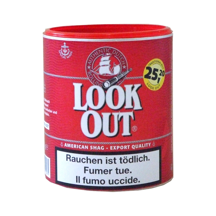 Look Out Rot Pfeifentabak, Dose, 150 g