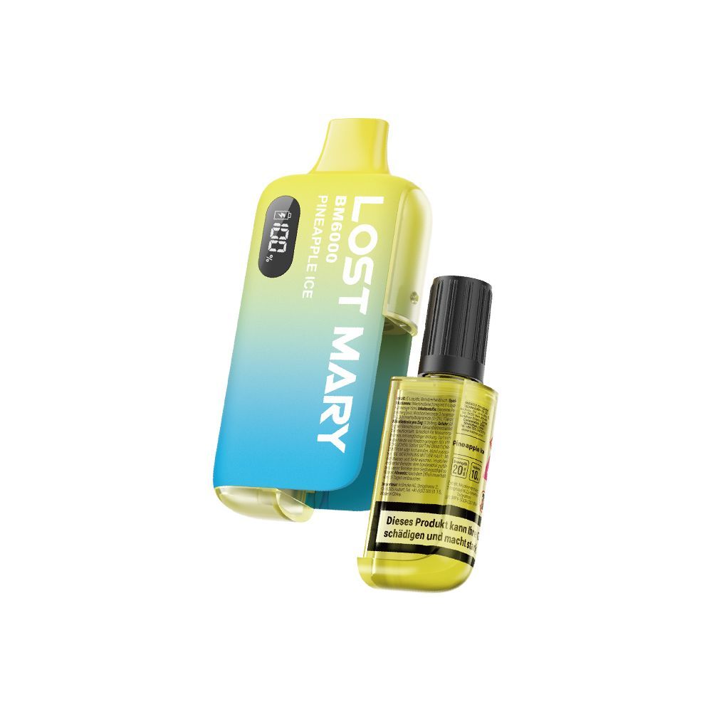 Lost Mary BM6000 Pineapple Ice 20mg Hybrid Vape Kit Vorderansicht