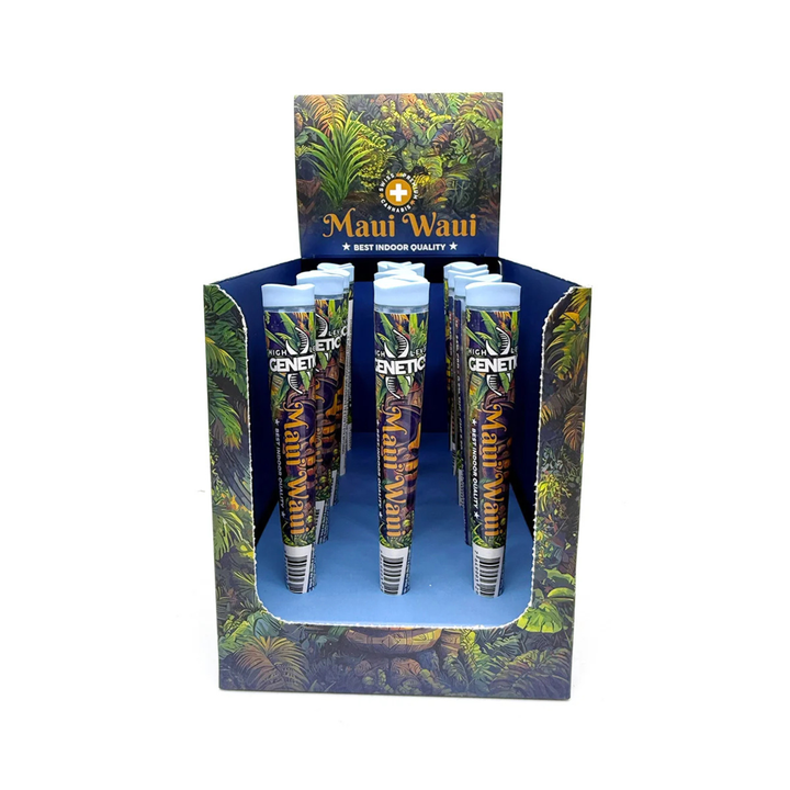 Maui Waui CBD Pre-Roll Verpackung von High Level Genetics