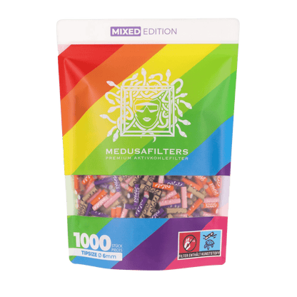 Medusa - 1000er Pack - MIXED RAINBOW - Hybrid Aktivkohlefilter kaufen bei rauchwerk.ch