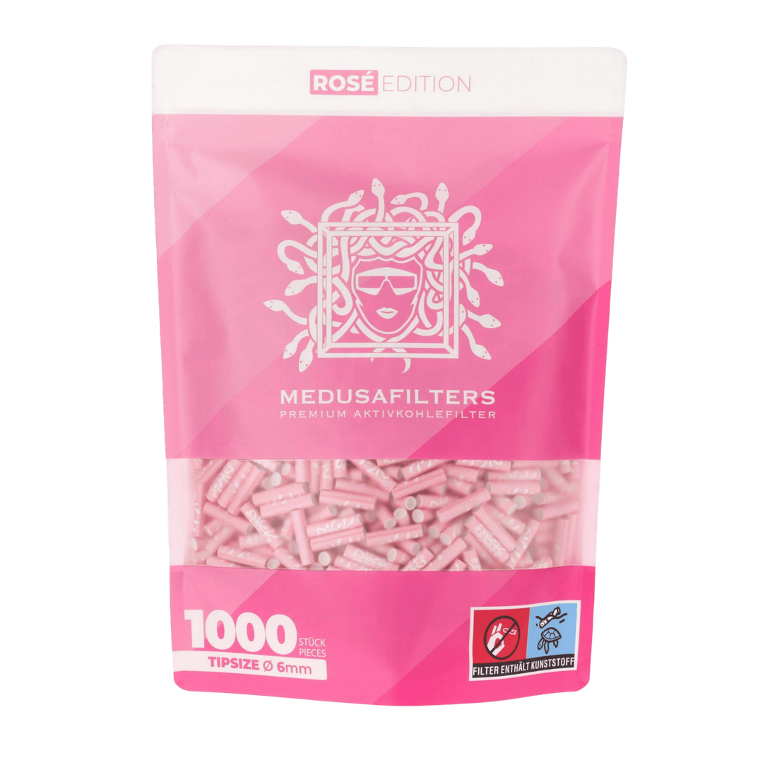 Medusa - 1000er Pack - ROSÉ - Hybrid Aktivkohlefilter kaufen bei rauchwerk.ch